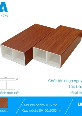 Thanh lam nhựa giả gỗ ngoài trời