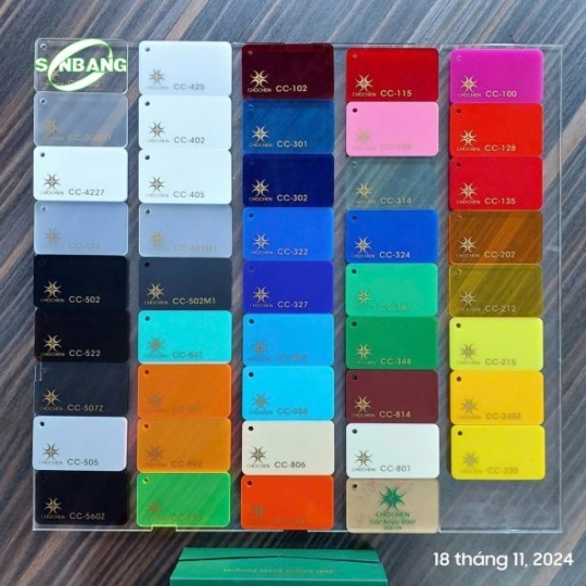 Tấm Mica Màu, Mica Trong Suốt FS, Ps, CC (1mm-50mm)